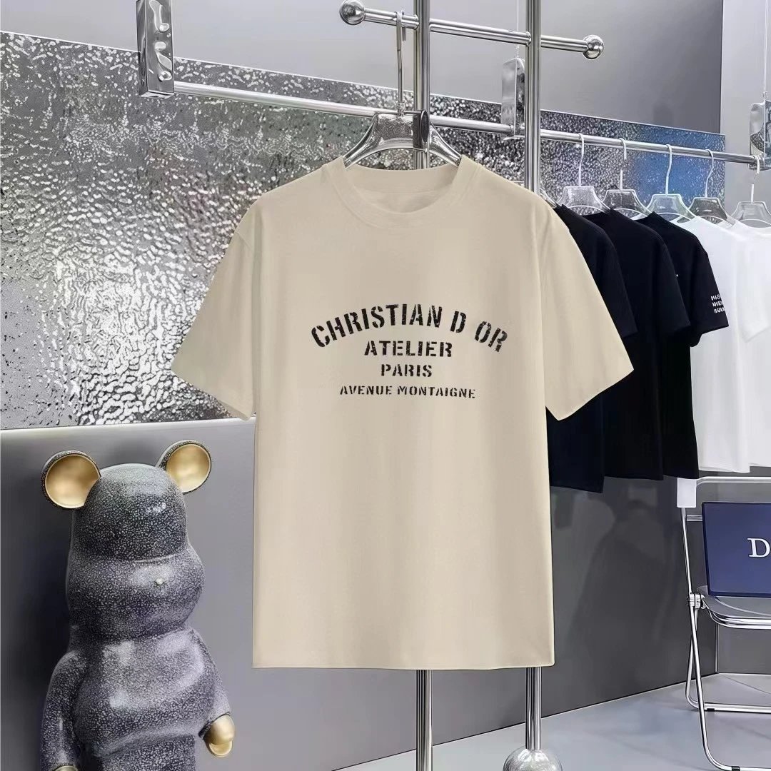Unbranded T-Shirts Crew Neck Short Sleeve Graphic Print — F 045 Apricot color