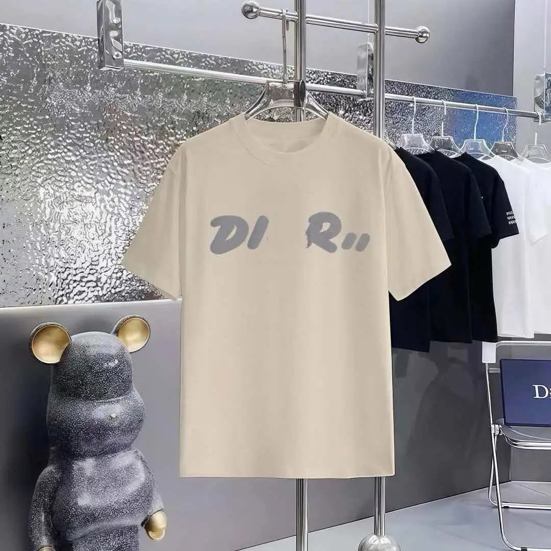 Unbranded T-Shirts Crew Neck Short Sleeve Graphic Print — F 043 Apricot color