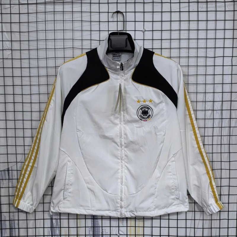Unbranded Jackets Zip-Front National Football Team Track Jacket — Germany 07 White