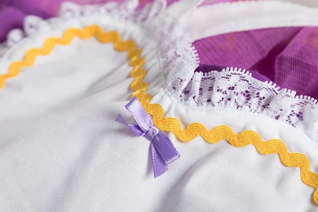 Unbranded Dresses Purple and pink princess cosplay dress with lace trim tulle skirt product detail image 10