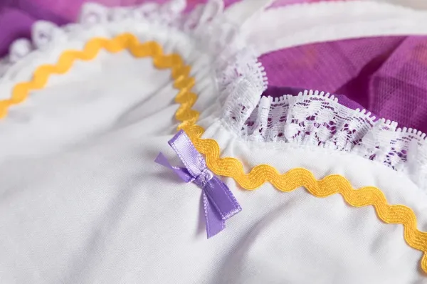 Design Costume Apron Set Purple and White Dress-Up Outfit - 10