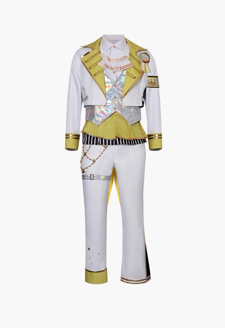 Design World Plan (Tian Ma Si) 5th Anniversary Gratitude Concert Costume Set White Yellow Holographic Performance Outfit - 44