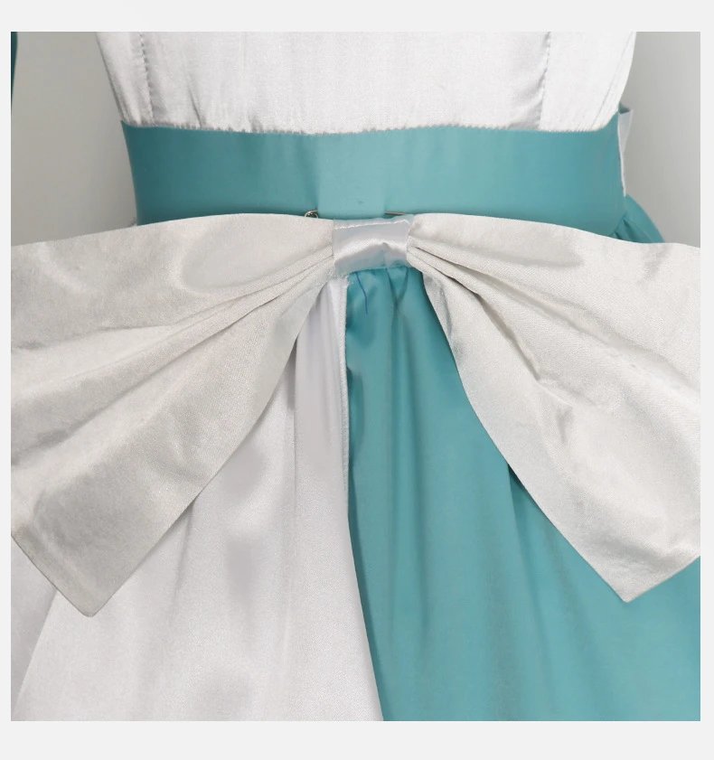 Design World Plan (Mirror Bell) 10th Anniversary Maid Dress Set Turquoise and White Dress - 14