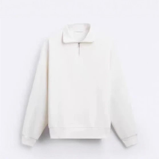 Unbranded Hoodies & Sweatshirts Half-Zip Collared Sweatshirt image 3