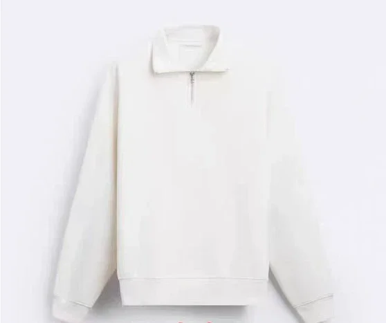 Unbranded Hoodies & Sweatshirts Half-Zip Collared Sweatshirt product detail image 3