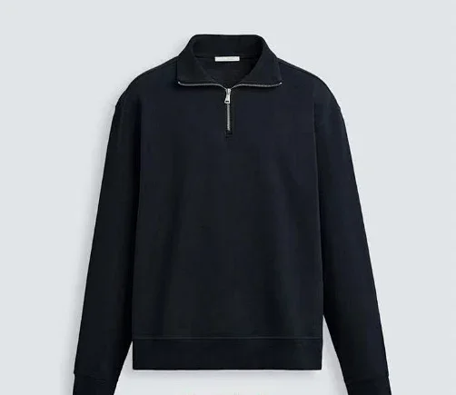 Unbranded Hoodies & Sweatshirts Half-Zip Collared Sweatshirt product detail image 6