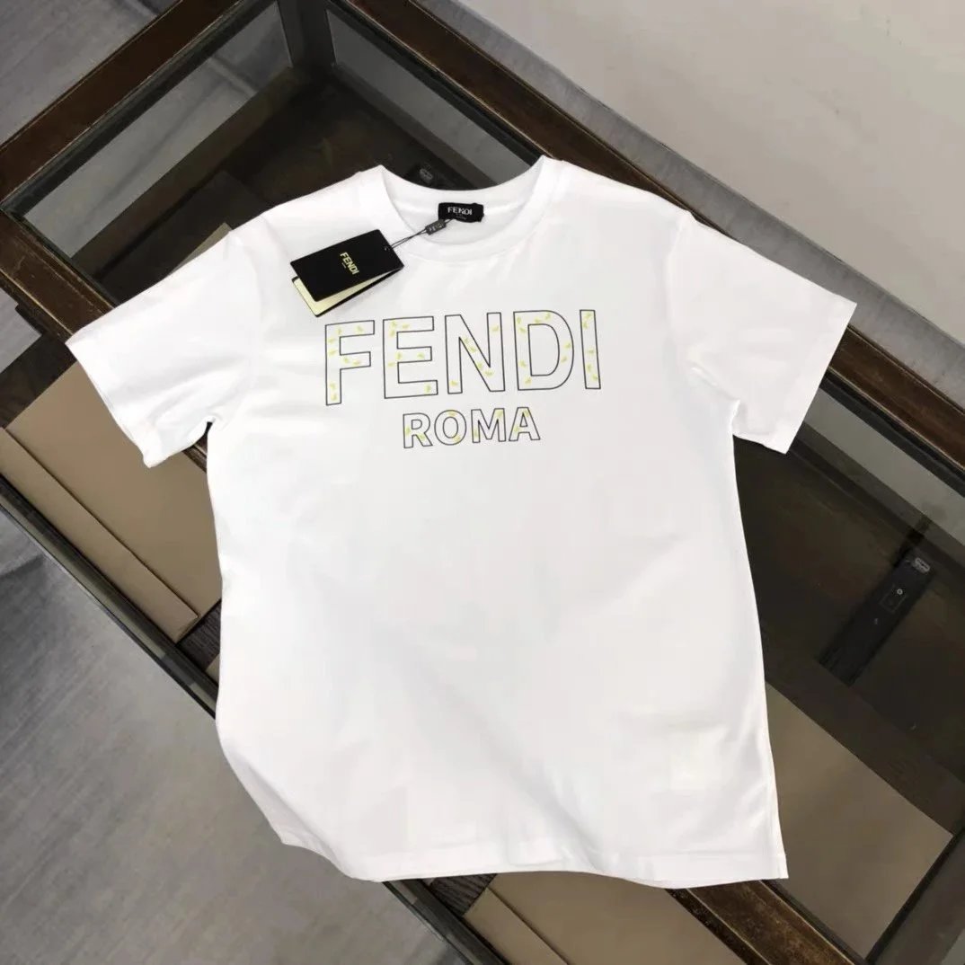 Fendi T-Shirts Short-Sleeve Logo Graphic T-Shirt — 32