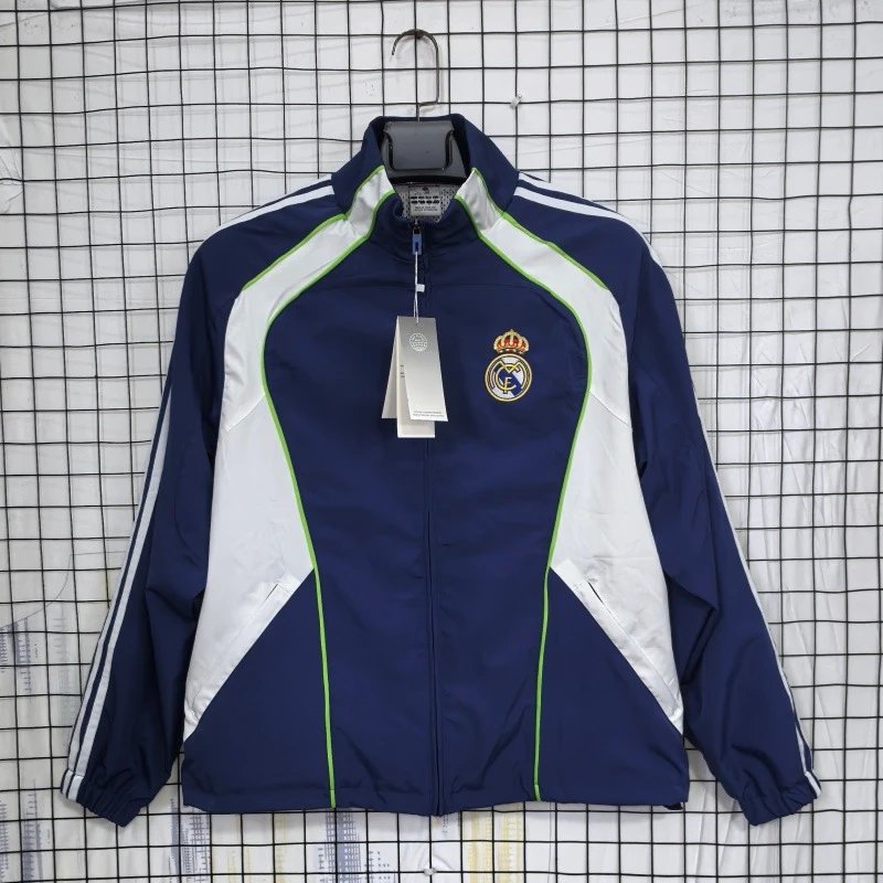 Unbranded Jackets Zip-Front National Football Team Track Jacket — Real Madrid 1011 Light Blue