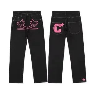 Unbranded Jeans Graphic Print Straight-Leg — 10