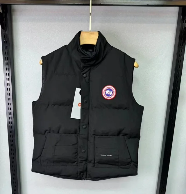 Canada Goose Vests Quilted stand-collar puffer vest with snap front and patch pockets product detail image 5