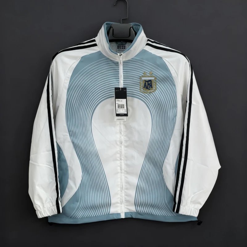 Unbranded Jackets Zip-Front National Football Team Track Jacket — Argentina 0607 Blue and White