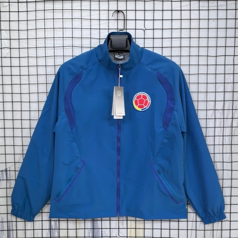 Unbranded Jackets Zip-Front National Football Team Track Jacket — Columbia 2026 Blue