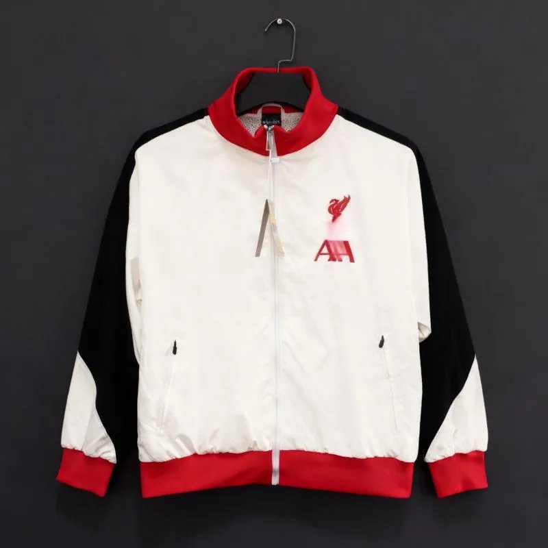 Unbranded Jackets Zip-Front National Football Team Track Jacket — Liverpool 2425 White