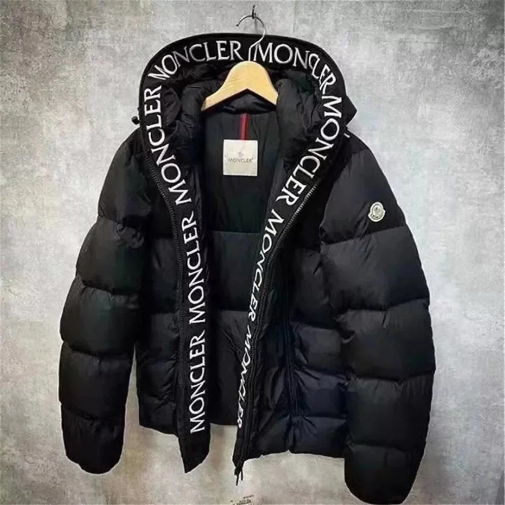 Moncler Down Jackets Hooded shiny puffer jacket — A50-Black