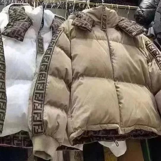 Moncler Down Jackets Hooded shiny puffer jacket — A65-Khaki