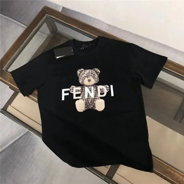 Fendi T-Shirts Short-Sleeve Logo Graphic T-Shirt — 35