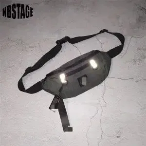 Design NBSTAGE Reflective Waist Bag Olive Green Belt Bag Belt Bags - 1