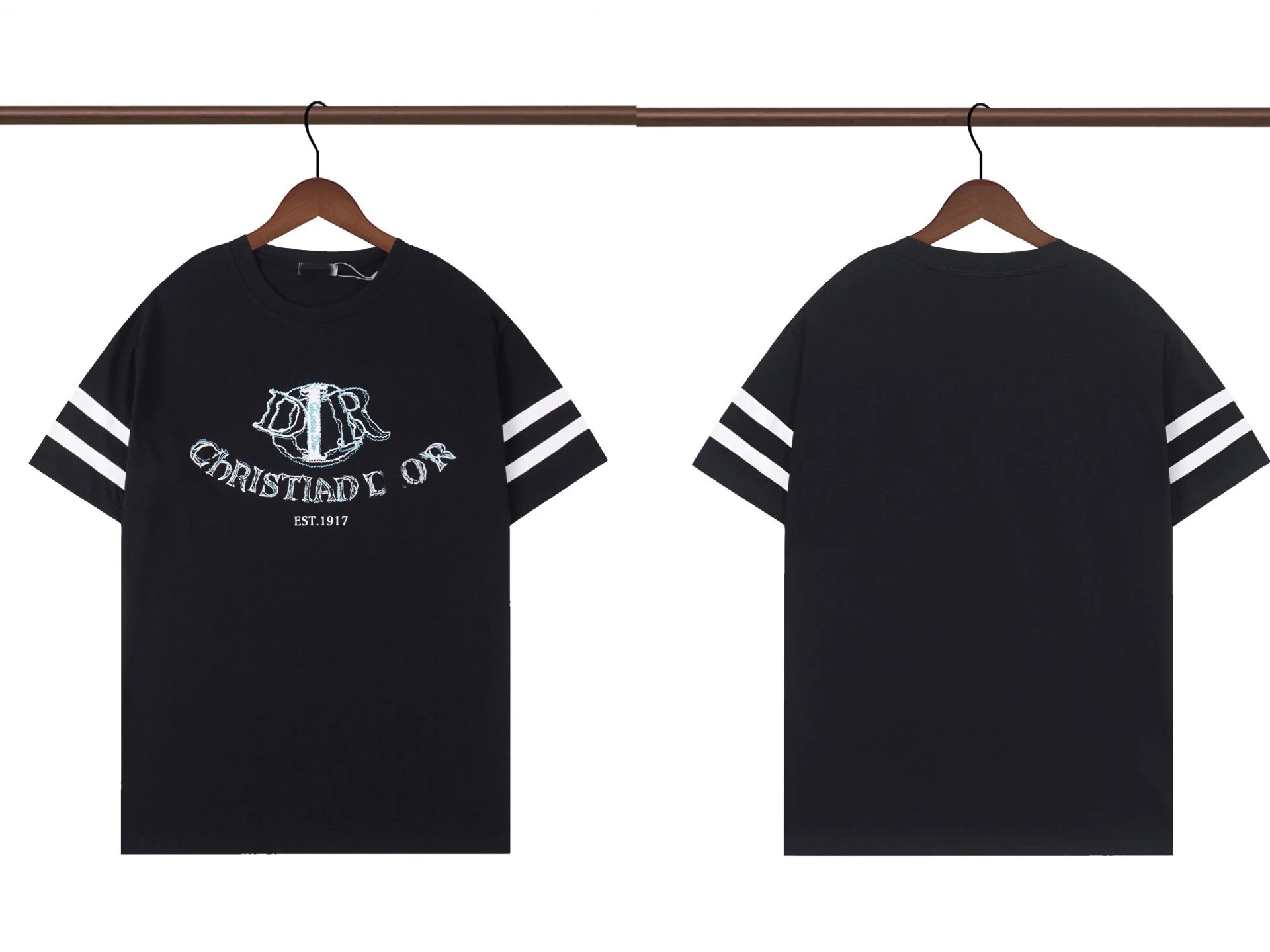 Dior T-Shirts Logo Print — R382 black