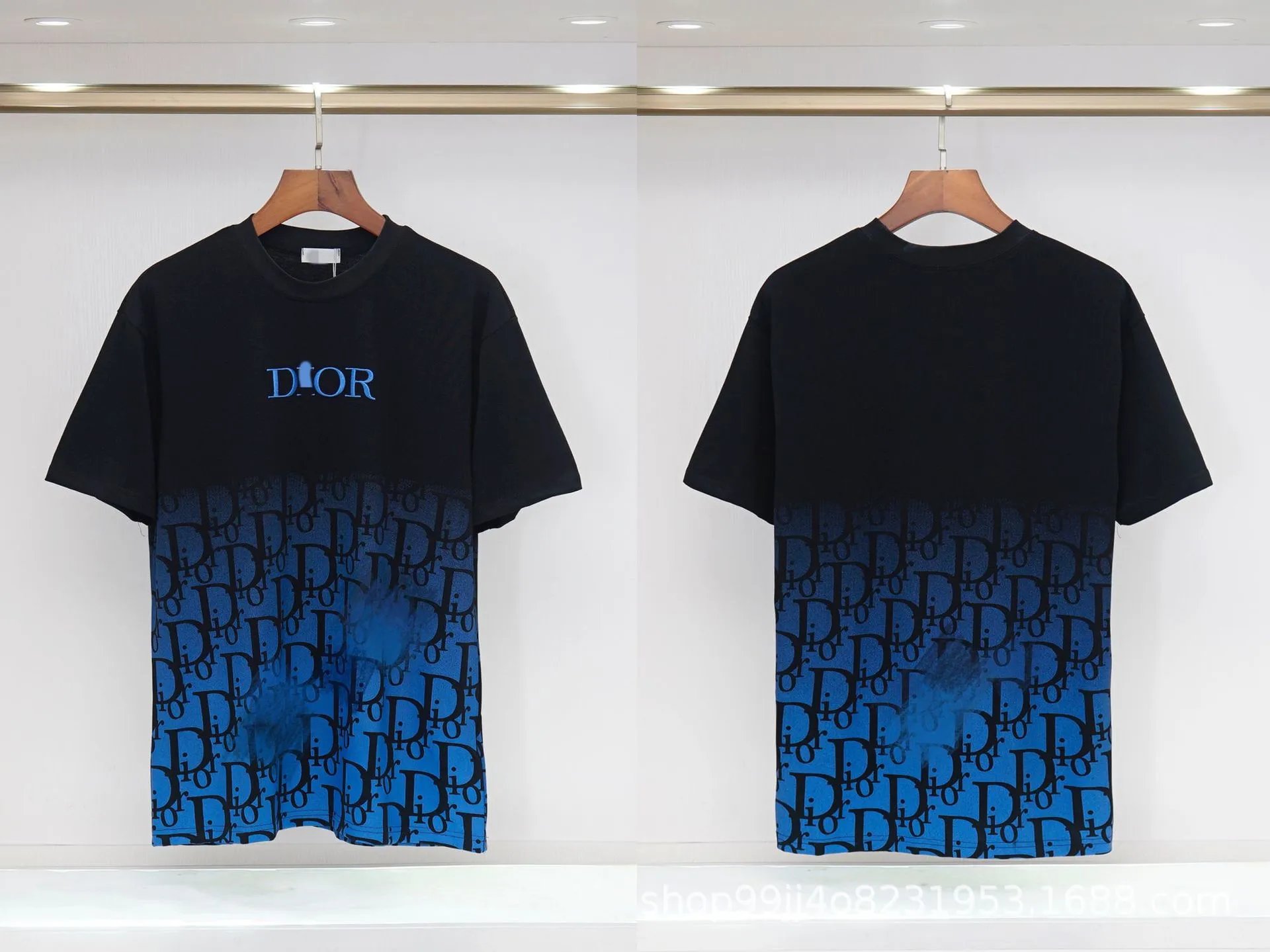 Dior T-Shirts Logo Print — R351 black