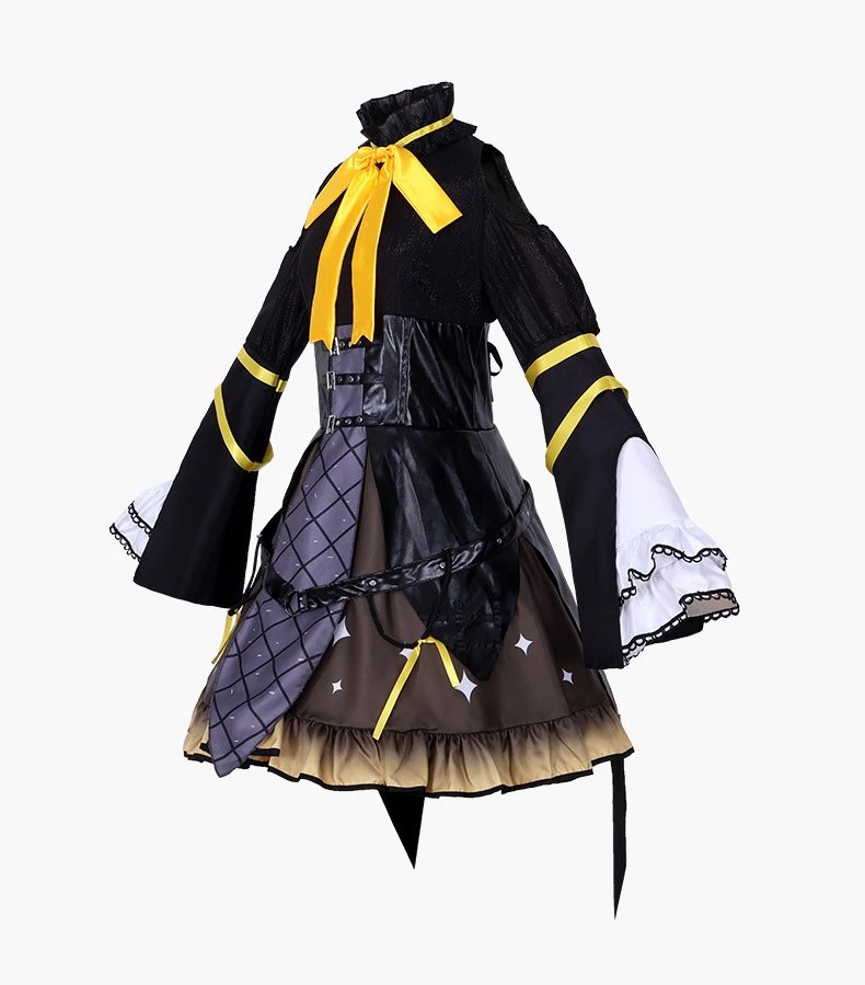 Design Hatsune Miku Xiao Liangxiong (Jing Yin Lian) Cosplay Costume Set Black White Yellow - 5