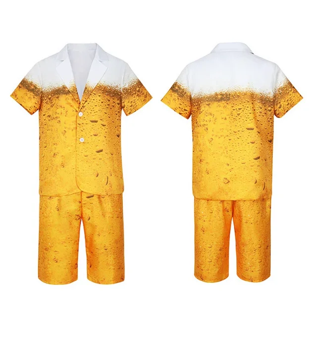 Unbranded Matching Sets Beer Print Costume Set product detail image 4