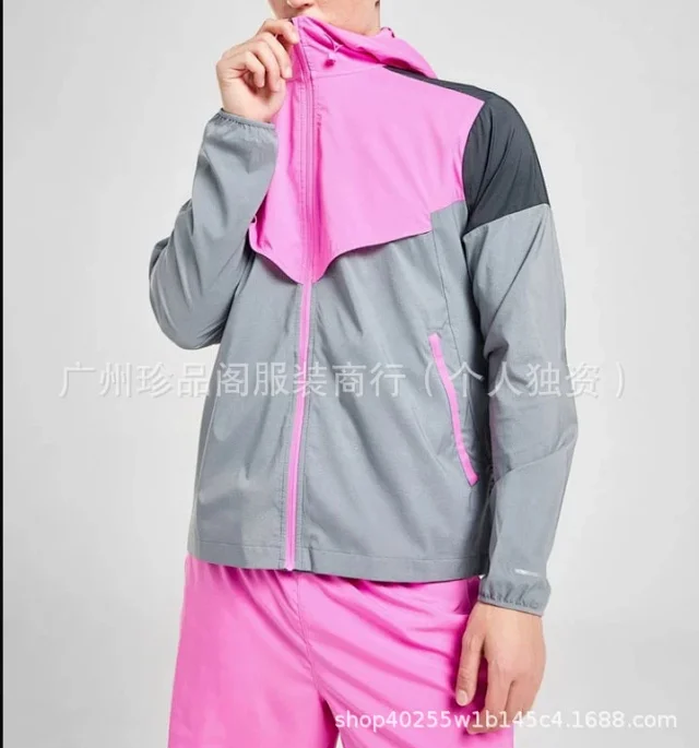 Nike Jackets Hooded color-block windbreaker jacket product detail image 4