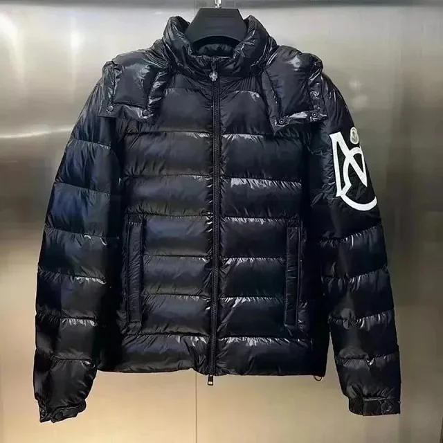 Moncler Down Jackets Hooded shiny puffer jacket product detail image 9