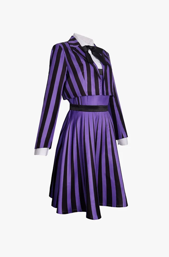 Unbranded Matching Sets 856 Purple and Black Striped Costume Set product detail image 5
