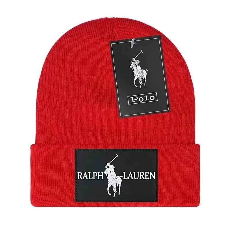 Ralph Lauren Hats Cuffed Knit Beanie with Embroidered Polo Pony — 5