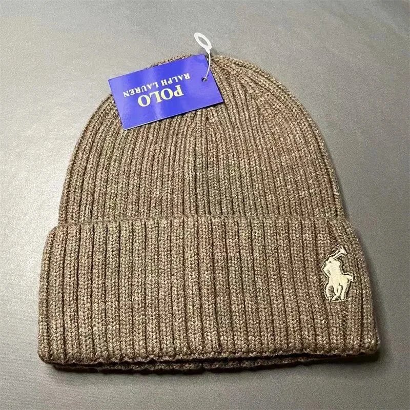 Ralph Lauren Hats Cuffed Knit Beanie with Embroidered Polo Pony — 12