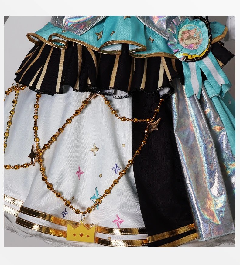 Design World Plan (Tian Ma Si) 5th Anniversary Gratitude Concert Costume Set White Yellow Holographic Performance Outfit - 22