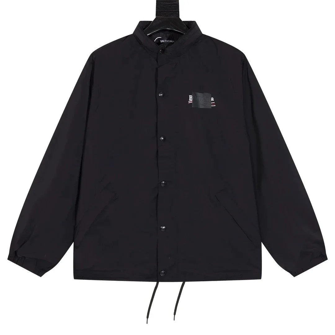 Burberry Logo-Embroidered Track Jacket Black Outerwear - 6