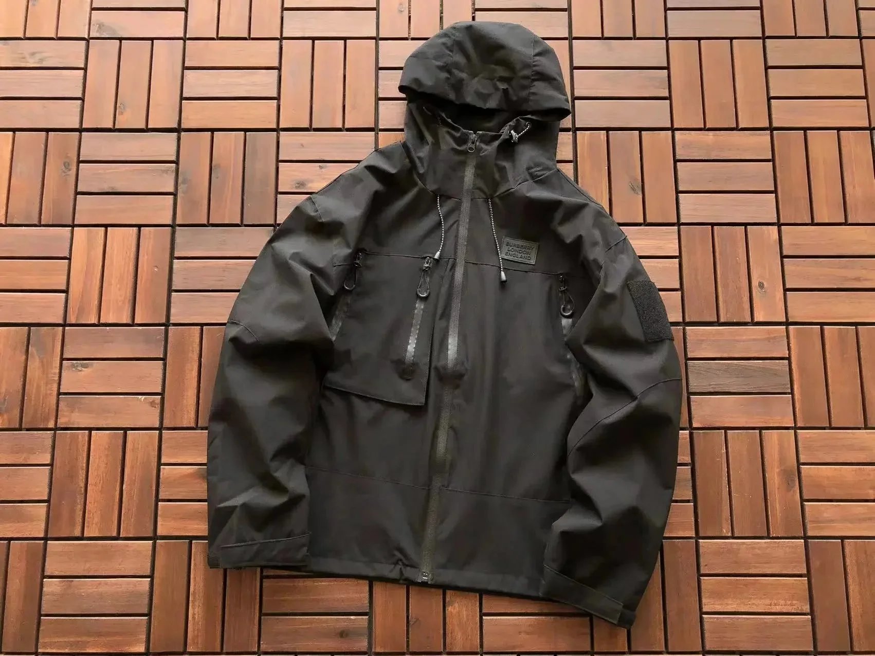 Burberry Jackets Logo and check-print jacket styles image 13