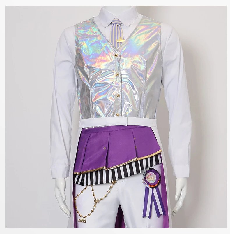 Design World Plan (Tian Ma Si) 5th Anniversary Gratitude Concert Costume Set White Yellow Holographic Performance Outfit - 34