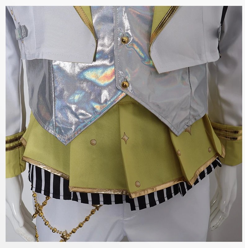 Design World Plan (Tian Ma Si) 5th Anniversary Gratitude Concert Costume Set White Yellow Holographic Performance Outfit - 50