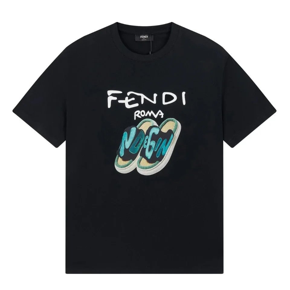 Fendi T-Shirts Short-Sleeve Logo Graphic T-Shirt image 3