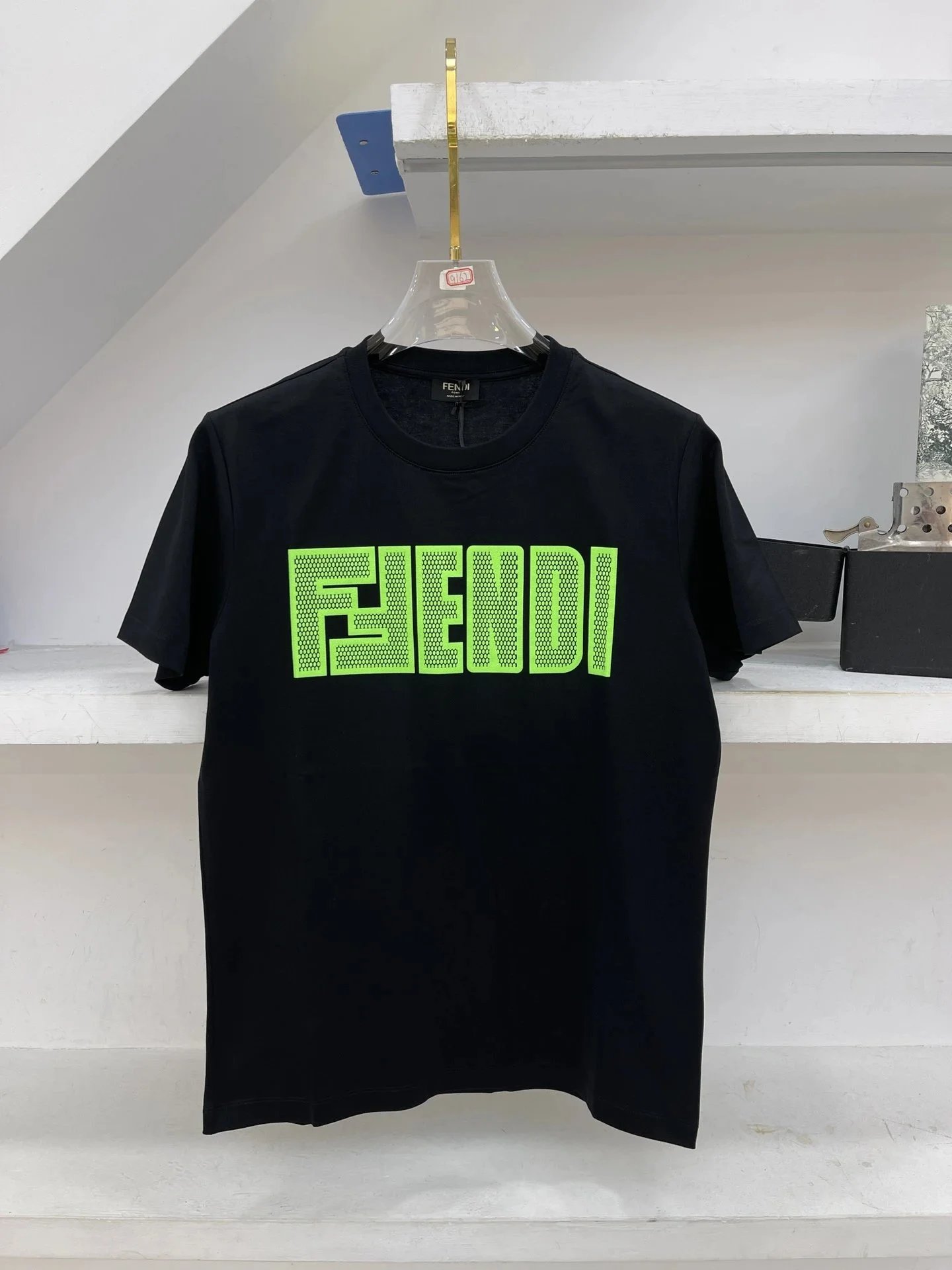 Fendi T-Shirts Short-Sleeve Logo Graphic T-Shirt — 12