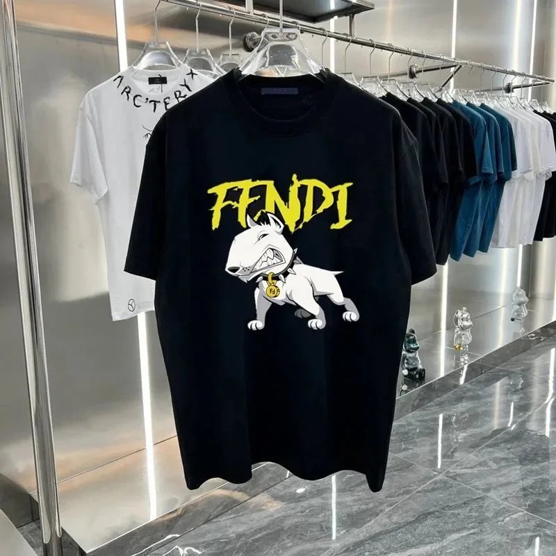 Fendi T-Shirts Short-Sleeve Logo Graphic T-Shirt — 34