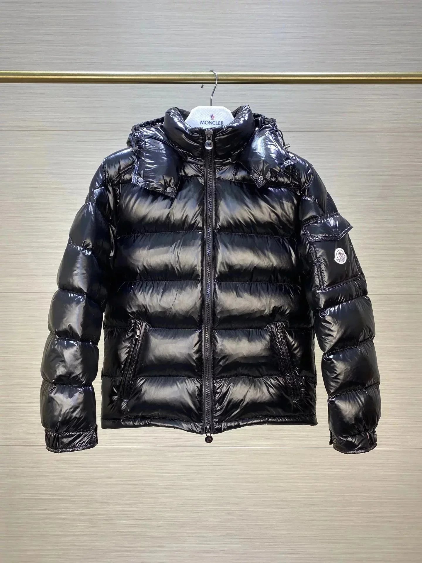 Moncler Down Jackets Hooded shiny puffer jacket image 6