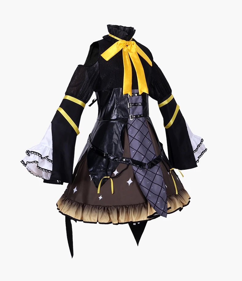 Design Hatsune Miku Xiao Liangxiong (Jing Yin Lian) Cosplay Costume Set Black White Yellow - 6