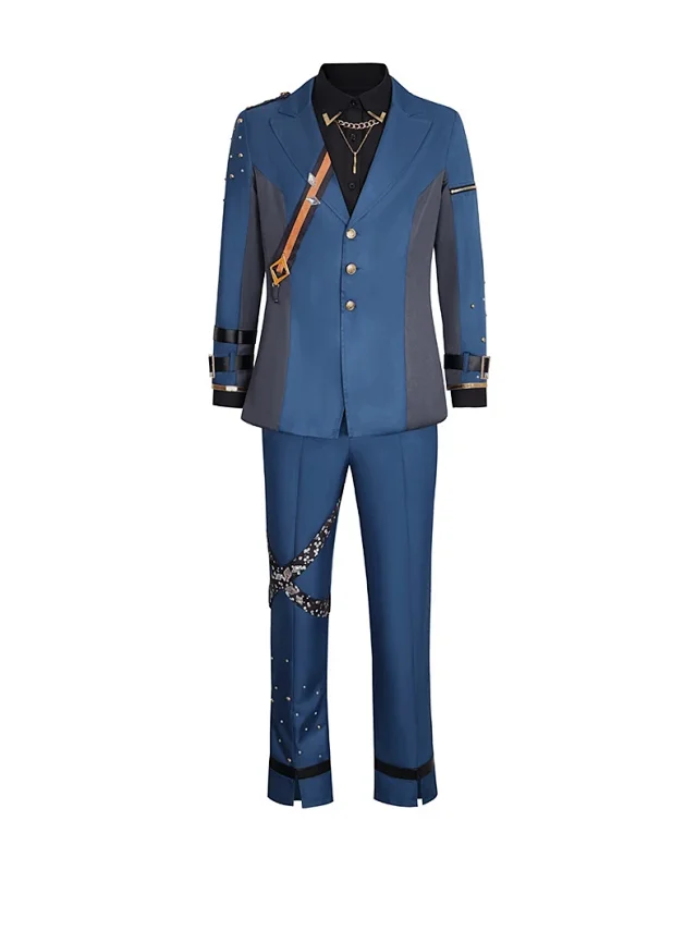 Unbranded Matching Sets Blue embellished performance costume set product detail image 5