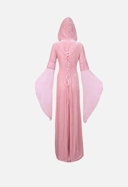 Design Medieval Hooded Long Dress White Costume Dress - 18