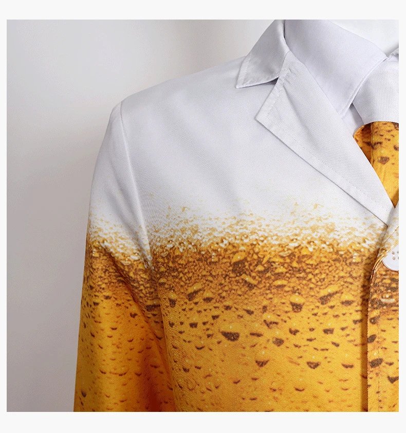 Design Beer Foam Gradient Tracksuit Set Yellow / White - 41