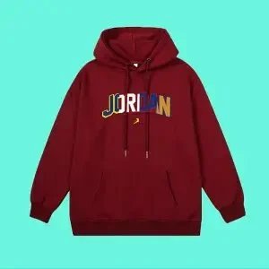 Air Jordan Logo Hoodie Burgundy