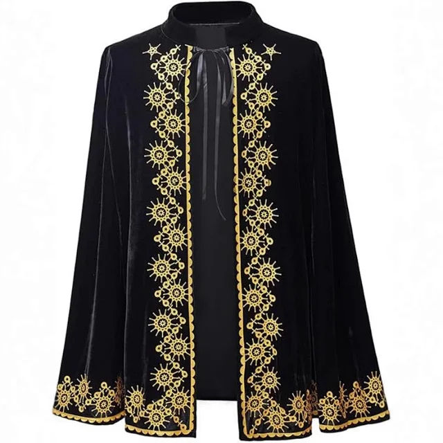 Unbranded Velvet Gold-Embroidered Bishop Cape product detail image 1