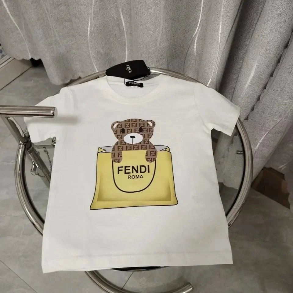 Fendi T-Shirts Short-Sleeve Logo Graphic T-Shirt — 15