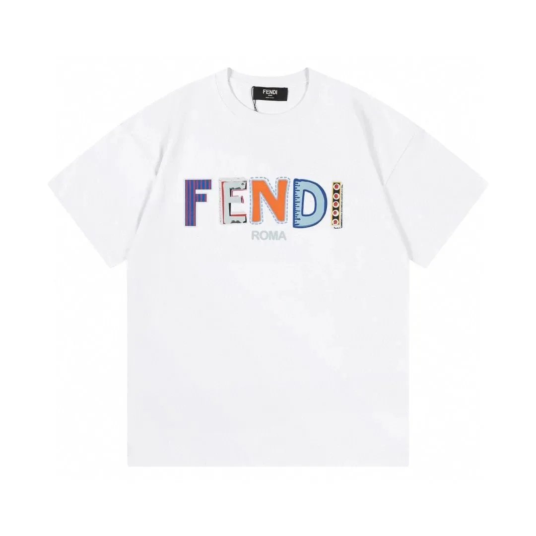 Fendi T-Shirts Short-Sleeve Logo Graphic T-Shirt — 18