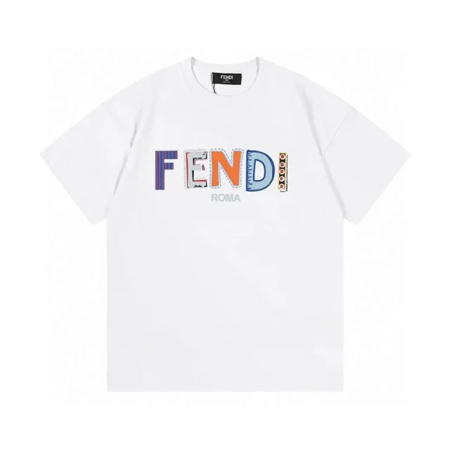 Fendi T-Shirts Short-Sleeve Logo Graphic T-Shirt product detail image 8