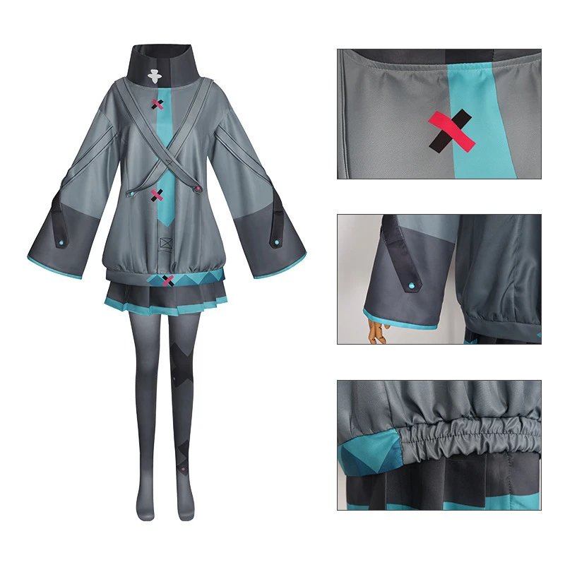 Unbranded Matching Sets Hatsune Miku Movie Version Cosplay Costume Set image 3