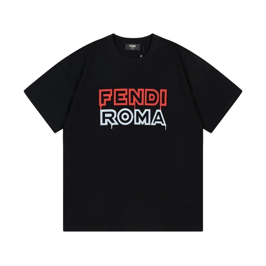 Fendi T-Shirts Short-Sleeve Logo Graphic T-Shirt — 39